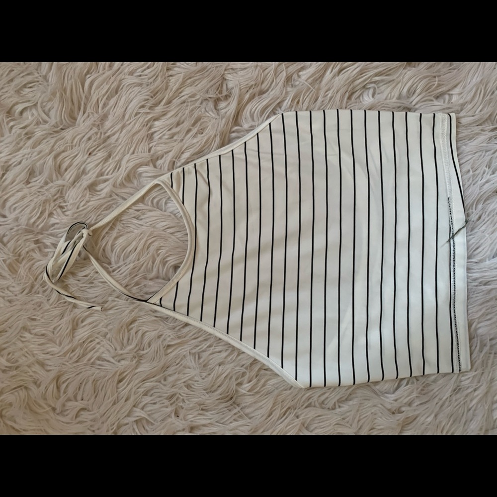 Striped cute halter tank top